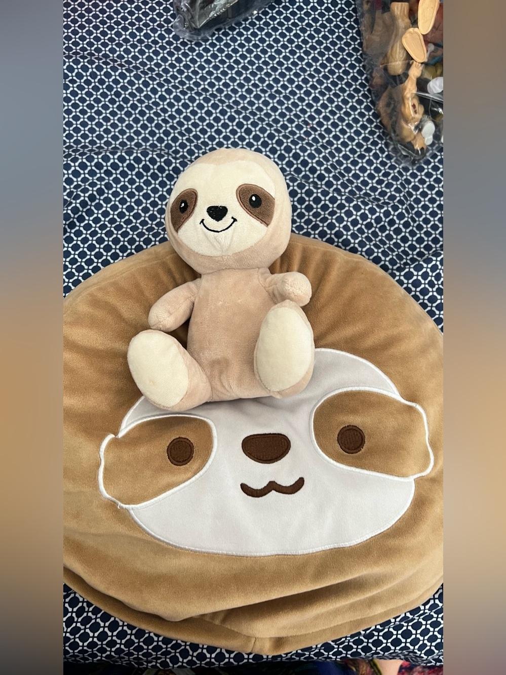 plushy Plush pillow Tan face pillows